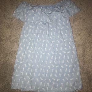 Off shoulder pineapple dress